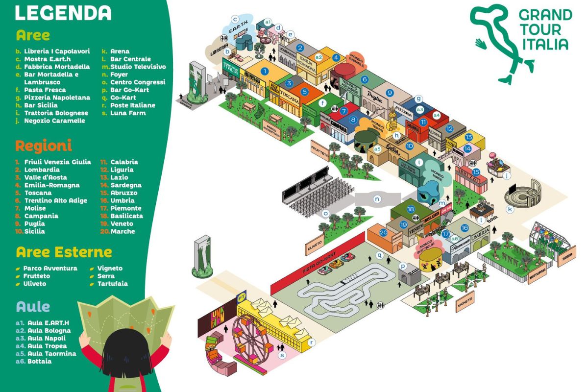 Mappa Grand Tour Italia