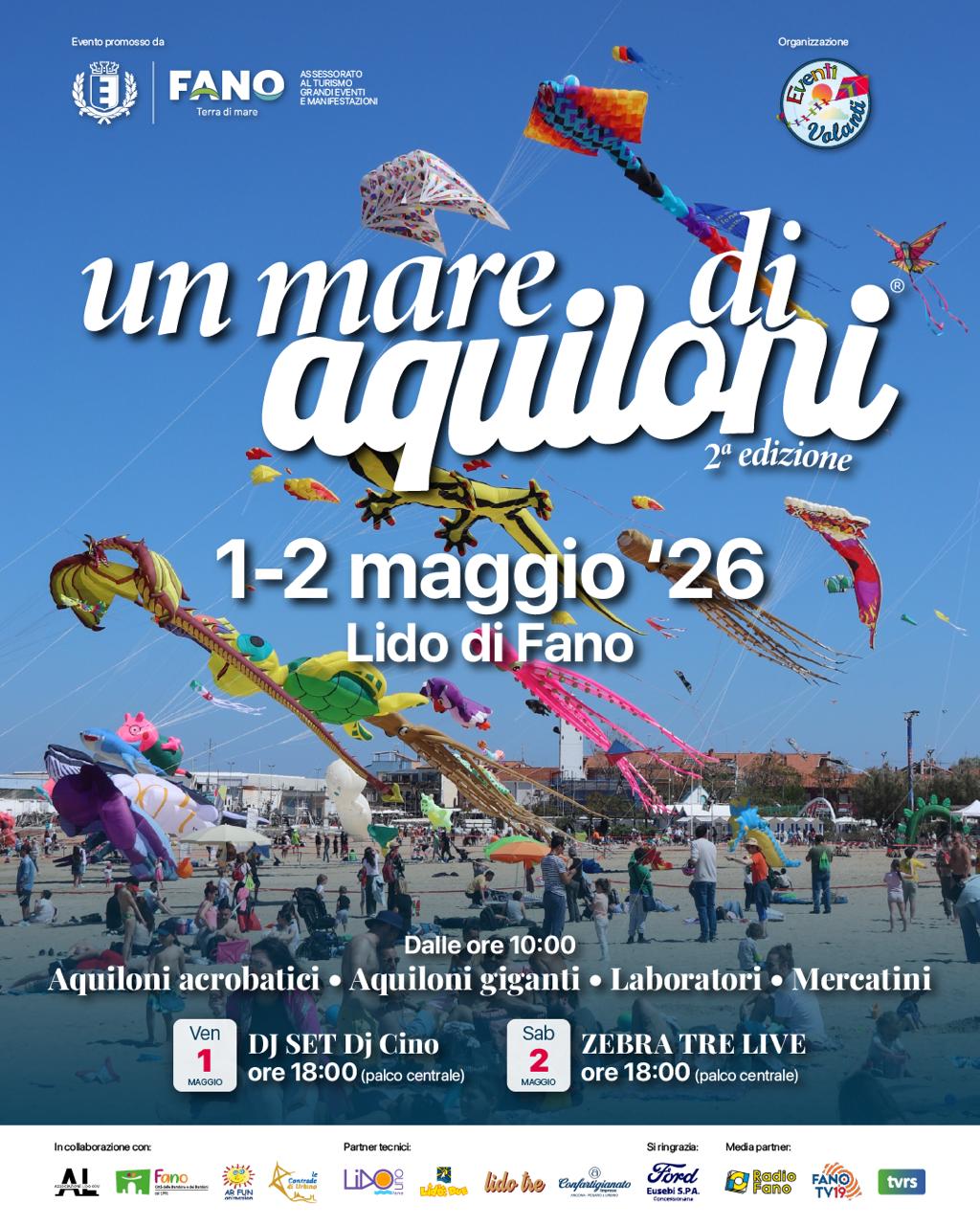 Un mare di aquiloni, Fano 2026, Locandina